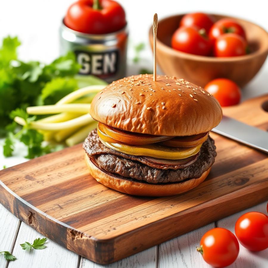 Handcrafted burger